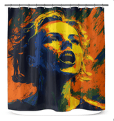 Modern artistry SurArt 86 shower curtain enhancing bathroom space with elegance and creativity